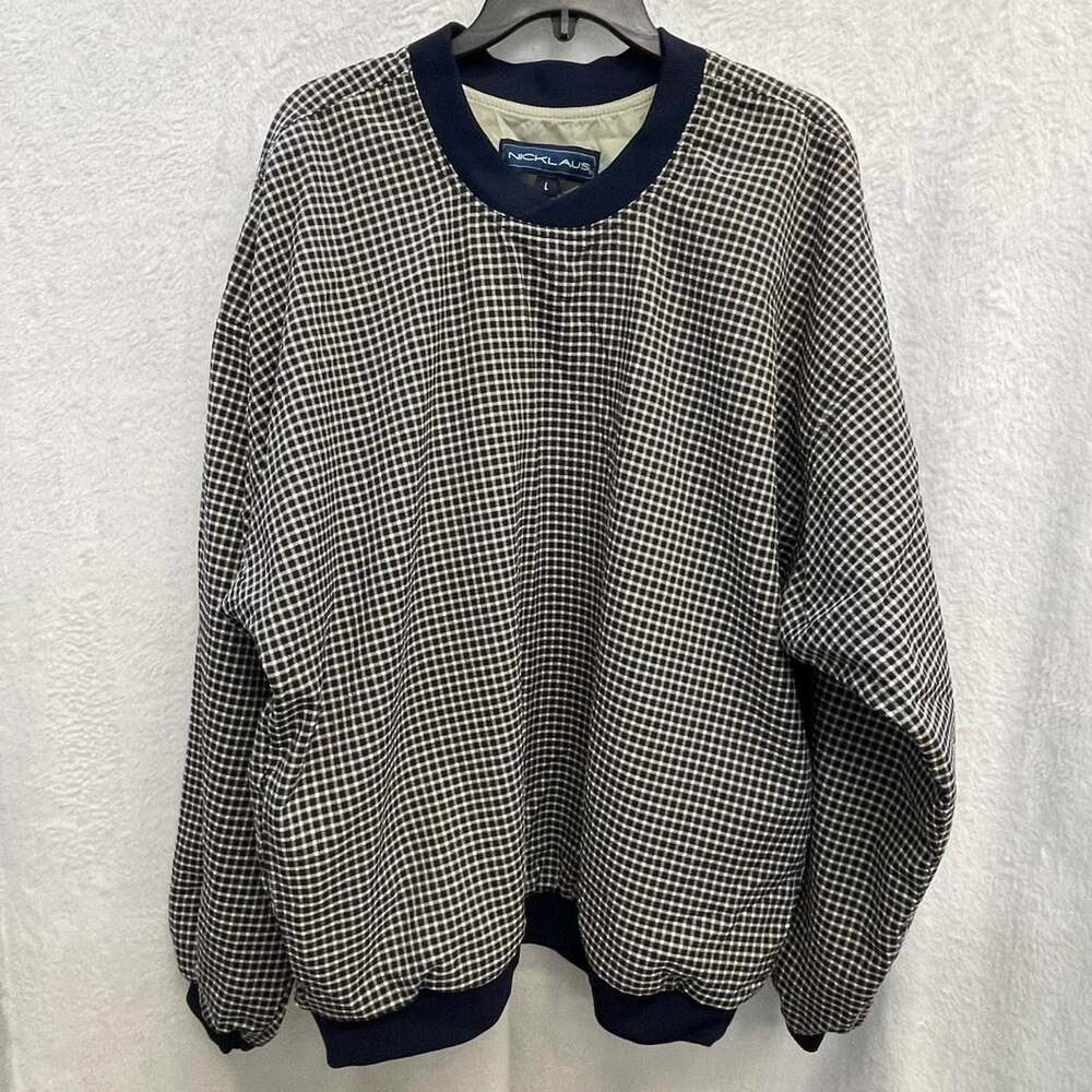 Nicklaus Vintage Black and White Gingham Golf Jacket